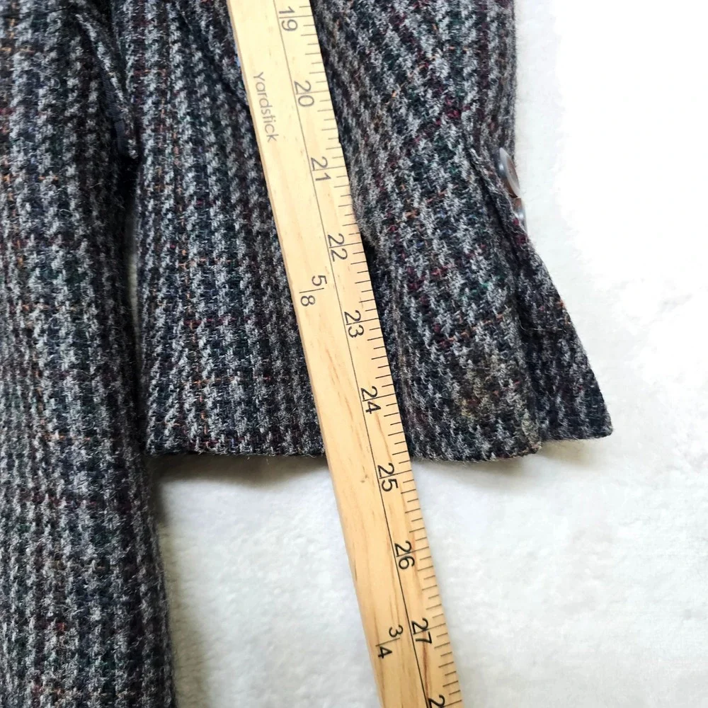 Bill Blass Tweed Blazer Jacket Mens 46R 46 Gray Red Wool Classic‎ Fit Sport Coat